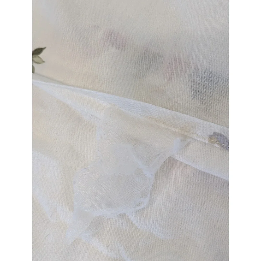 VTG French Country Pillow Sham Roses Robin Egg Blue 31x25